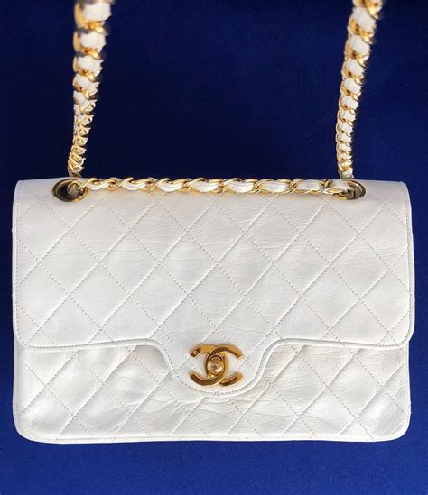 vintage white chanel purse|pictures of old chanel purses.